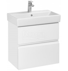 Roca A857639806 Oleta Тумба под умывальник подвесная, 2 ящика, 564х548х374 мм, Белый глянец A857639806