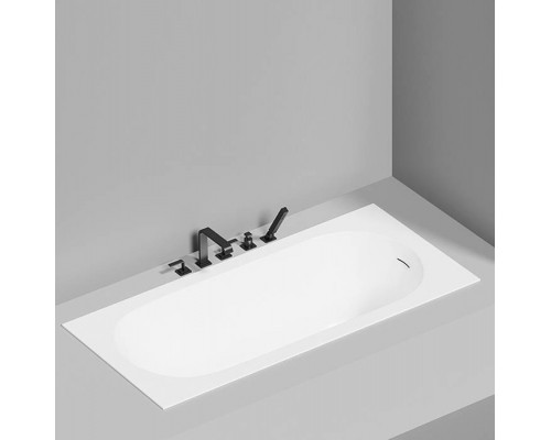 Salini Ornella kit Встраиваемая ванна 170х80х60см, донный клапан, сифон, щелевой слив-перелив, материал: S-Sense, цвет: белый матовый. 102414M