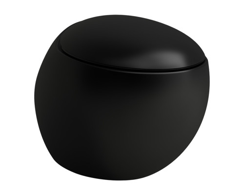 Laufen Alessi One Унитаз 58.5х39х35.5см., подвесной, безободковый, LLC, цвет: черный матовый. 8.2097.1.716.000.1