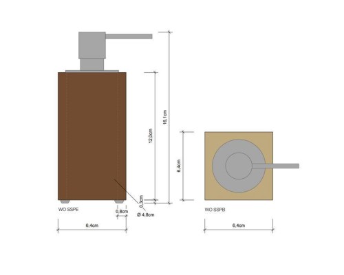Decor Walther Wood SSP Дозатор для мыла, настольный, цвет: темный ясень. 0926385