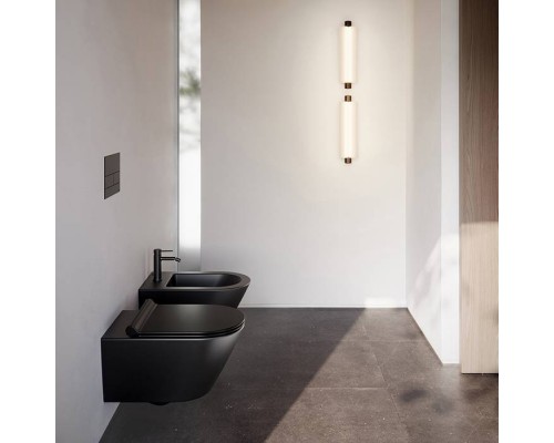 Catalano Zero Унитаз подвесной 55х35см, безободковый, цвет черный матовый. 0111550022,  9056060000