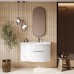 Kerama Marazzi Riva Тумба подвесная 100см, правая, с раковиной, цвет: белый матовый. RV.wb.100Rh,  RV.100Rh\WHT.M