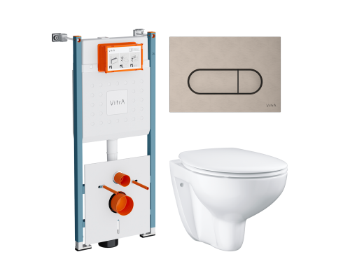 Комплект Унитаз подвесной Grohe Bau Ceramic 39351000 безободковый, альпин-белый + Инсталляция VitrA V-Fix Core 732-5800-01PV + Кнопка Root Round 740-2295 никель Комплект Унитаз подвесной Grohe Bau Ceramic 39351000 безободковый, альпин-белый + Инсталляция VitrA V-Fix Core 732-5800-01PV + Кнопка Root Round 740-2295 никель