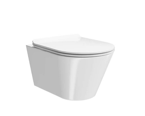 Kerama Marazzi Plaza Modern Унитаз подвесной, безободковый, цвет: белый глянцевый. PLMR.wc.02 Kerama Marazzi Plaza Modern Унитаз подвесной, безободковый, цвет: белый глянцевый. PLMR.wc.02