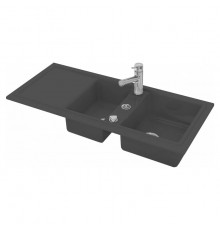 Duravit Cassia Кухонная мойка 116x51см., встраиваемая, цвет: черная. 7513110800