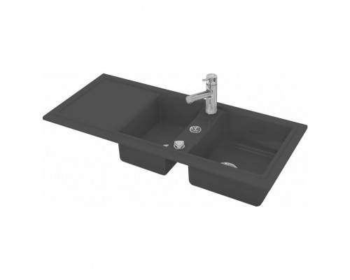Duravit Cassia Кухонная мойка 116x51см., встраиваемая, цвет: черная. 7513110800