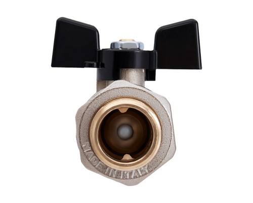 Кран шаровой Hoobs ORION с американкой НР/ВР 1¼'' ручка-бабочка чёрного цвета. 15155H Кран шаровой Hoobs ORION с американкой НР/ВР 1¼'' ручка-бабочка чёрного цвета. 15155H