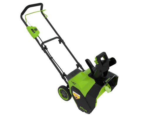 Снегоуборщик аккумуляторный Greenworks G40ST40 бесщеточный (АКБ 4 А.ч; ЗУ)