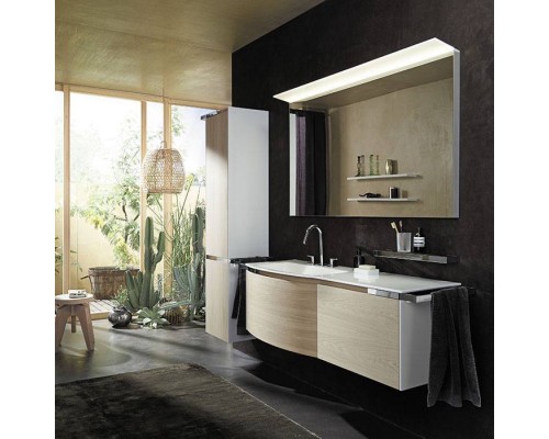Burgbad Yso Комплект подвесной мебели 158x49x45 см, цвет: белый глянец/аутентичный дуб. SFAD141 L F2184 K0387 C0001*1, SEYH140 Burgbad Yso Комплект подвесной мебели 158x49x45 см, цвет: белый глянец/аутентичный дуб. SFAD141 L F2184 K0387 C0001*1, SEYH140