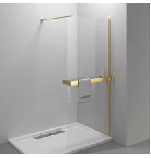 Душевая перегородка Vincea Walk-in HR VSW-4HR900CLG, 90 см, профиль брашированное золото, стекло прозрачное