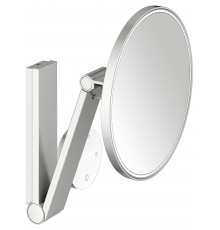 Косметическое зеркало Keuco iLook Move 17612 с подсветкой, телескопическое, поворотное, с сенсорной панелью, нержавеющая сталь finish