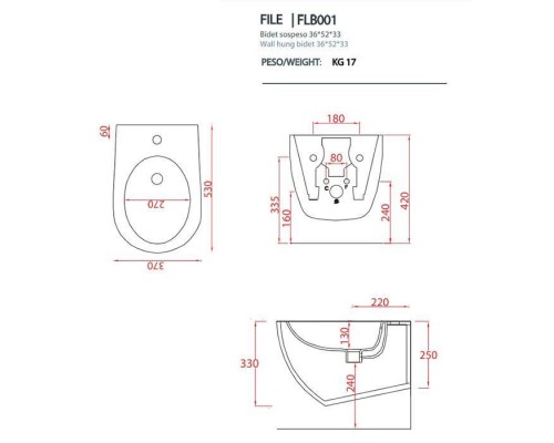 Artceram FILE 2.0 Биде подвесное 53х37см, 1 отв под смеситель, цвет: matera. FLB001 41 00 Artceram FILE 2.0 Биде подвесное 53х37см, 1 отв под смеситель, цвет: matera. FLB001 41 00