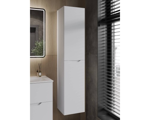 Шкаф пенал для ванной Orange Line 35 правый, матовый белый