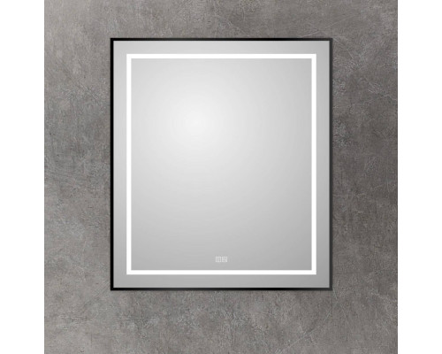 Зеркало BelBagno Kraft 80x70, с подсветкой, с подогревом, черный