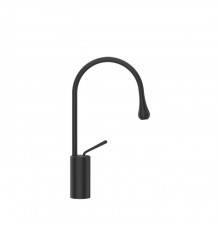 Gessi Goccia Смеситель для раковины на 1 отверстие, высокий, излив 174мм R=90, цвет: black XL. 33604#299
