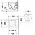 Duravit ME by Starck Унитаз подвесной укороченный Rimless 37х48см., вкл. крепление Durafix, 4,5л., 37х48см., белый. 2530090000