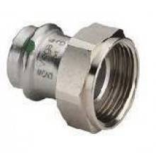 Переходник пресс-резьба, Viega, Sanpress inox, с SC-Contur, с плоским уплотнением, 28 x 1, нержавеющая сталь, модель 2363