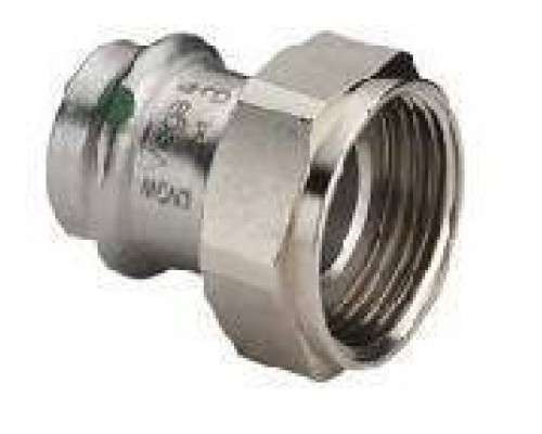 Переходник пресс-резьба, Viega, Sanpress inox, с SC-Contur, с плоским уплотнением, 28 x 1, нержавеющая сталь, модель 2363 Переходник пресс-резьба, Viega, Sanpress inox, с SC-Contur, с плоским уплотнением, 28 x 1, нержавеющая сталь, модель 2363