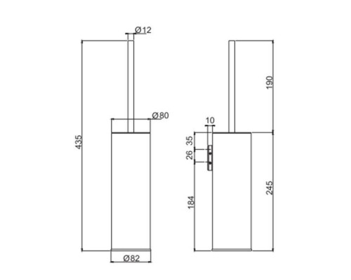 Fima Carlo Frattini Spillo Steel Туалетный ёршик, настенный, цвет: нержавеюшая сталь. F6096/1INOX Fima Carlo Frattini Spillo Steel Туалетный ёршик, настенный, цвет: нержавеюшая сталь. F6096/1INOX