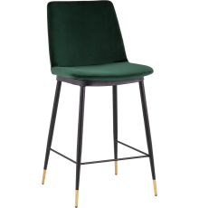 Полубарный стул Stool Group Мелисса велюр зеленый
