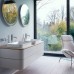 Duravit Happy D.2 Plus Тумба подвесная 160x55x40.8см с 2 раковинами, 4 ящика, цвет: nordic white satin matt/mediterrenean oak. 2359600000,  HP032HB7171,  HP4974B3939