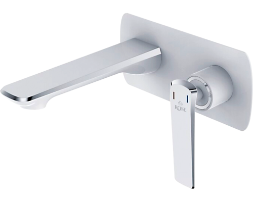 Смеситель для раковины Rose R1341F белый, хром