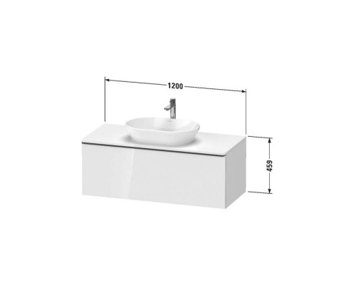 Duravit D-Neo Тумбочка подвесная 120х45.9x55см., раковина, 1 ящик, цвет: Black Oak. 0379600000,  DE494901616