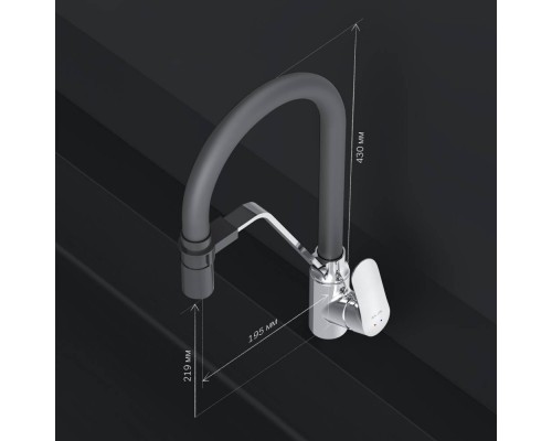 F8007802 Смеситель для кухни с каналом для питьевой воды и гибким изливом F8007802 Смеситель для кухни с каналом для питьевой воды и гибким изливом