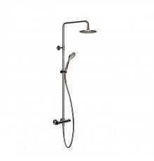 Gessi Emporio shower Душевая система, с верхним душем, термостатическим смесителем, штанга, шланг, ручно душ, цвет: Finox Brushed Nickel. 35181#149