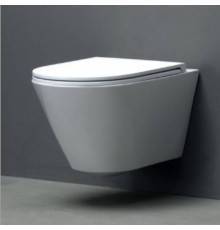 Azzurra Forma Унитаз подвесной безободковый  54х37х34см с сиденьем soft close антигрязевое покрытие, цвет: белый. FOR1800/F bi/cr,  FMVKSPE00000BI