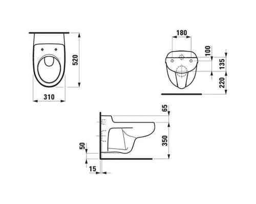 Laufen Florakids Унитаз подвесной 52x31x30 см, цвет: белый. 8.2003.1.000.000.1 Laufen Florakids Унитаз подвесной 52x31x30 см, цвет: белый. 8.2003.1.000.000.1