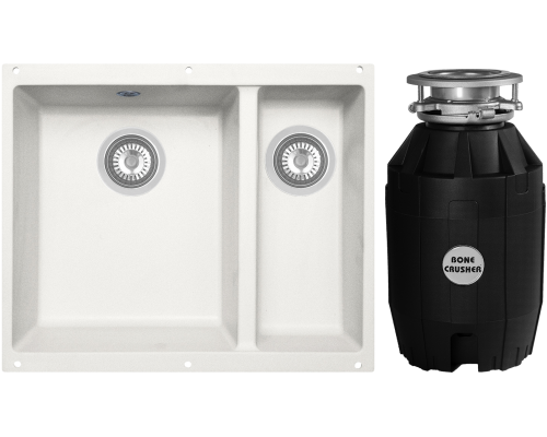 Комплект Мойка Zigmund   Shtain Integra 500.2 индийская ваниль + Измельчитель Bone Crusher BC 810-AS