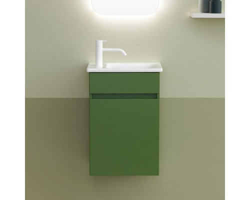 Burgbad Lin20 Комплект мебели 42х27х60см, правый, подвесной, с раковиной, с 1 дверью, цвет: Moss Green Matt. SGIE042RF5383C0001*1 Moss Green Matt