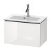 Duravit L-Cube Тумба подвесная, 62x39х40, с раковиной и 1 выдв. ящик, цвет: белый глянцевый. LC615602222,  2342630000