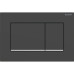 Geberit Sigma20 Клавиша для двойного смыва, квадратная, цвет: черный матовый/хром . 115.883.14.1