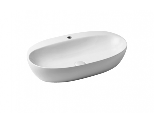 Azzurra Elegance Circle Раковина накладная, 70x42xH14 см, 1 отв., без перелива, цвет: Bianco lucido. ELLA070420CMBI/(ECI70M bi)*1 Azzurra Elegance Circle Раковина накладная, 70x42xH14 см, 1 отв., без перелива, цвет: Bianco lucido. ELLA070420CMBI/(ECI70M bi)*1