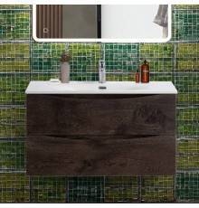 Тумба под раковину BelBagno Marino-cer-n 90 подвесная, rovere nature grigio