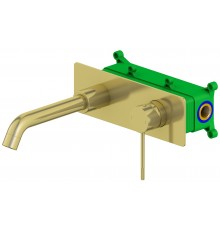 Timo 2371/17SM Saona Смеситель для раковины 170 мм, настен., на 2 отв., Комплект, золото матовое 2371/17SM