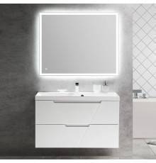 Мебель для ванной комнаты BelBagno Vittoria 100 подвесная, bianco lucido, белая глянцевая раковина