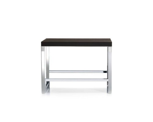 Decor Walther Wood SO Скамейка с полкой 60x30x44см, напольная, цвет: сталь полированная / темный ясень. 0927085