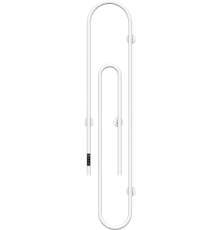 Полотенцесушитель электрический Bauedge Wall Clip AF0015 30x150, белый матовый