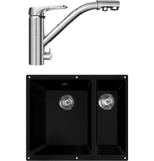 Комплект Мойка Lava U2 + Смеситель SG05 CR chrome
