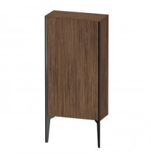 Duravit XViu Шкаф подвесной 50x24x89см, с 1 дверью, 2 стеклянными полками (петли справа), цвет: walnut dark/черный матовый. XV971500000,  XV1306RB221