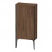 Duravit XViu Шкаф подвесной 50x24x89см, с 1 дверью, 2 стеклянными полками (петли справа), цвет: walnut dark/черный матовый. XV971500000,  XV1306RB221