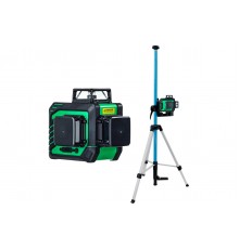 Комплект лазерный уровень INSTRUMAX greenliner 3-360 Set + штатив-штанга элевац. lp-300 в комплекте