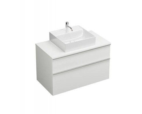 Burgbad  Eqio Комплект мебели 1000х550х600 мм с крам.умыв. квадратным, цвет белый, с 1 отв под смес., 2 ящика, ручки G0252, цвет: белый матовый. SGUP100F2009GO252C0001*1