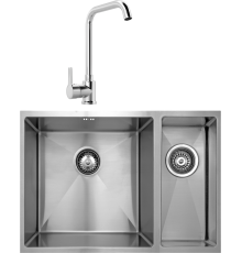 Комплект Мойка Seaman Eco Marino SME-635DR + Смеситель MEGA Ege MG-PL10 хром