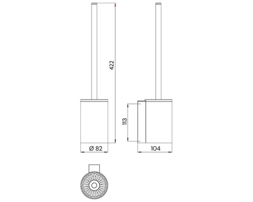 Emco Aura Ершик подвесной, цвет: черный/черный. 8515 134 00 Emco Aura Ершик подвесной, цвет: черный/черный. 8515 134 00