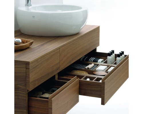 Laufen Alessi One Тумба с раковиной, 120х50х33см, с 4 выдвиж. ящиками, DX, подвесная, покрытие LLC, цвет: орех. 4.2412.2.097.630.1,  8.1897.1.400.104.1