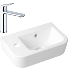 Комплект Рукомойник Lavinia Boho One 33310001L + Смеситель Wellsee ICON! for life 182301000 хром
